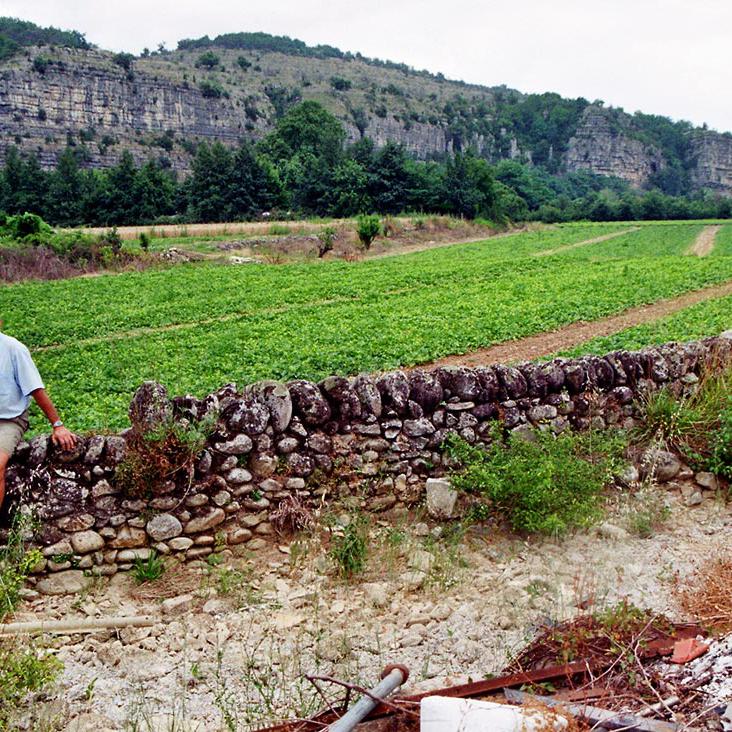 Mon père devant sa pépinière